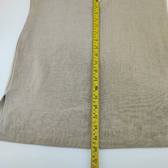 Michael Kors Women's Dress Wheat Mid Thigh 100% Linen Size 4 - Picture 7 of 8